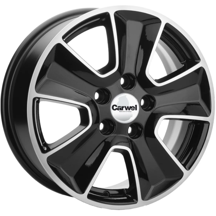 Khomen KHW 1601 6.5x16 5*114.3 ET46 DIA67.1 Black-FP Литой