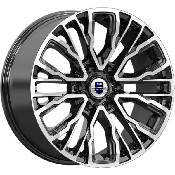 K&K Кортес 8.5x19 6*139.7 ET24 DIA77.8 Алмаз черный Литой