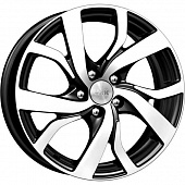 K&K Палермо 6x15 5*112 ET47 DIA57.1 Алмаз черный Литой